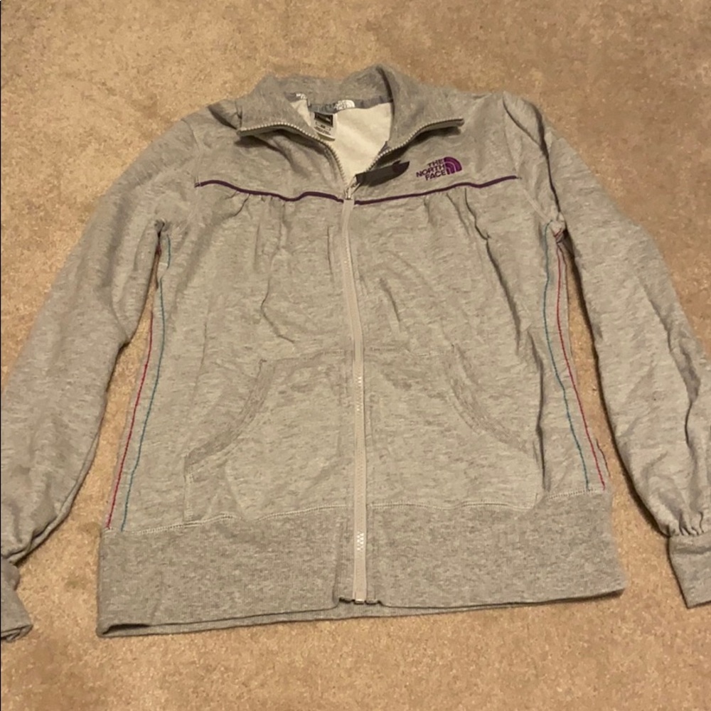 The North Face grey zip-up